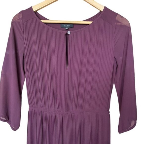 Aritzia Babaton Pieter Pleated Midi Dress Women Size XXS - Picture 5 of 9